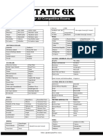 Static GK Tabular PDF