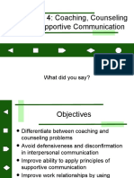 Chapter 4: Coaching, Counseling and Supportive Communication