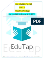 Attachment Rural Development - Unit 1 - Summary Sheet - Formatted