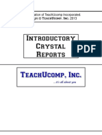 Crystal Reports Introductory