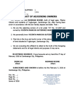 Sample Affidavit of Adjoining Lot Owners