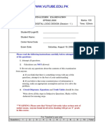 Digital Logic Design - CS302 Spring 2006 Final Term Paper