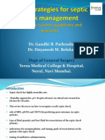 Septic Shock Management Based On Current Guidelines Dr. Gandhi Bhaskar Patrudu Lanka