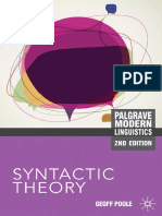 (Modern Linguistics) Geoffrey Poole - Syntactic Theory-Palgrave Macmillan (2011) PDF