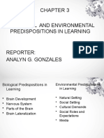 Biological and Environmental Predispositions in Learning