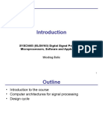 SYSC5603 (ELG6163) Digital Signal Processing Microprocessors, Software and Applications