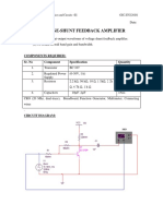 Expt 3: Voltage Shunt Feedback Amplifier (2020)