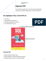 SQL Tutorial For Beginners PDF