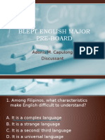 Blept English Major Pre-Board