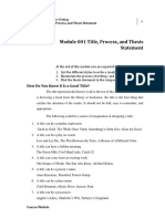 Engl241 Module 1 Creative Writing PDF