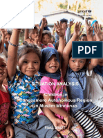 Situation Analysis: Children in Bangsamoro Autonomous Region in Muslim Mindanao