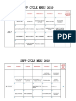 SBFP Cycle Menu 2019