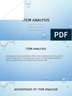 ITEM ANALYSIS - Group 11