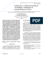 The Age of Mechatronics: A Phenomenological Study of Students' Utilization of Educational Robots in Class