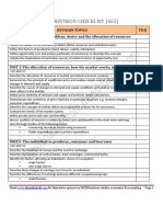 Igcse Economics Revision Checklist PDF