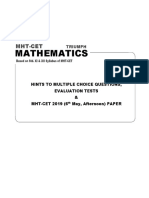 MHT Cet Triumph Maths Mcqs Based On STD Xi Xii Syllabus MH Board Hints 12750 PDF