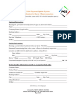 Solar Payment Option System Application For Level 1 Interconnection