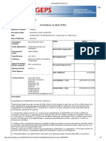 Bid Notice Abstract: Invitation To Bid (ITB)