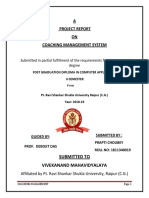 A Project Report ON Coaching Management System