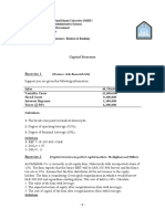 Exercices + Answers (Capital Structure) PDF