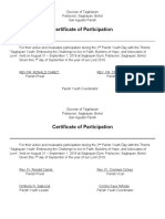 Certificate of Participation