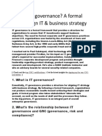 What Is IT Governance? A Formal Way To Align IT & Business Strategy