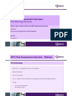 APC Final Assessment Interview - : The Winning Formula