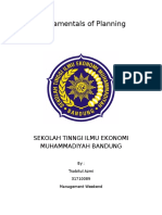 Fundamentals of Planning: Sekolah Tinngi Ilmu Ekonomi Muhammadiyah Bandung