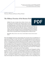 The Military Doctrine of The Russian Federation