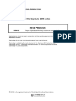 5054 - s15 - Ms - 12 CIE O Level Physics PDF