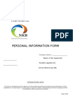 Employment Application Form NKB