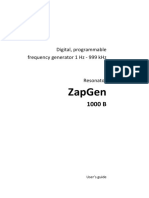 Zapgen: Digital, Programmable Frequency Generator 1 HZ - 999 KHZ