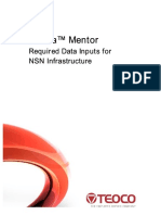 Ultima™ Mentor Required Data Inputs For NSN Infrastructure PDF