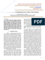 Study On Impacts of Spinning Process On Fiber Characteristics