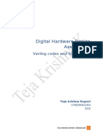 Digital Hardware Design Assignment: Verilog Codes and Simulations