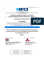 Private Placement of 80Ccf Tax Saving Ifci Long Term Infrastructure Bond - Series - Ii Information Memorandum