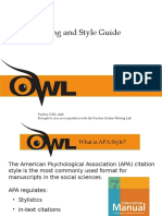 APA Formatting and Style Guide: Purdue OWL Staff Brought To You in Cooperation With The Purdue Online Writing Lab