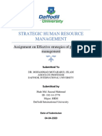 Assignment On Effective Strategies of Performance Management