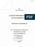 Uluslar Arasi VE Alevilik Sempozyumu 1: Bektaşilik