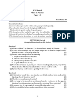 Physics 9 Icse Sample Paper 5