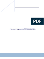 Procedure To Generate TRANS - JOURNAL