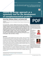 Quality-By-Design Approach As A Systematic Tool For The Development of Nanopharmaceutical Products