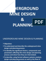 Lecture - 1 - UNDERGROUND MINE DESIGN