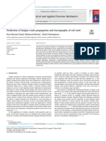 Prediction of Fatigue Crack Propagation and Fractography of Rail Steel