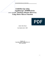 Guidelines For Using Ibm Totalstorage Ds8000 Series For Oracle Database Disaster Recovery Using Metro Mirror Function