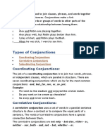 Types of Conjunctions