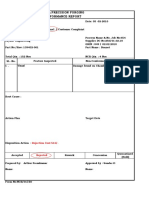 Shanmugha Precision Forging Non - Conformance Report: Rejection Cost 516