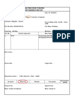 Shanmugha Precision Forging Non - Conformance Report