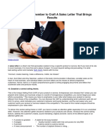 10 Things To Remember To Craft A Sales Letter That Brings Results PDF