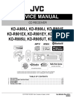 Service Manual: KD-A805J, KD-R800J, KD-R801E, KD-R801EX, KD-R801EY, KD-R801EU, KD-R805U, KD-R805UT, KD-R807EE